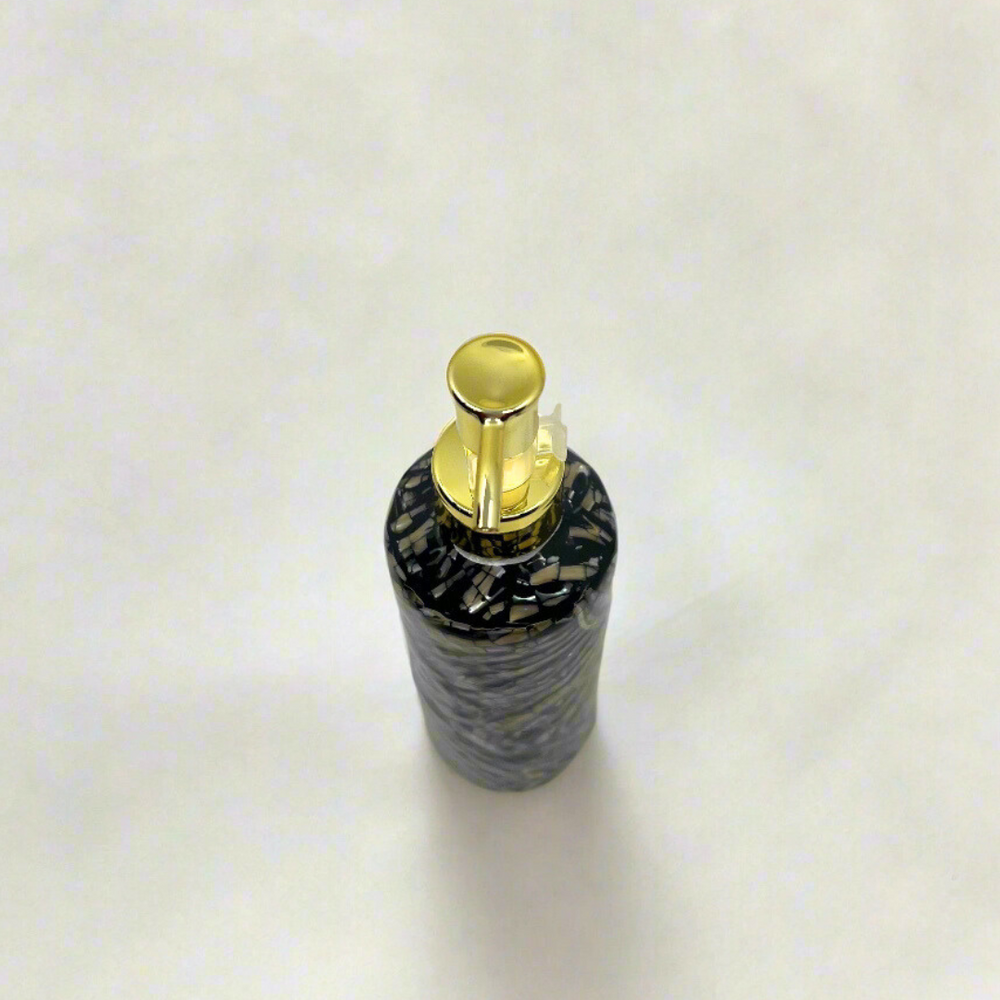 Black Inlaid Shell Soap Dispenser