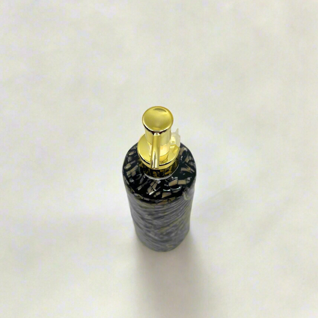 Black Inlaid Shell Soap Dispenser