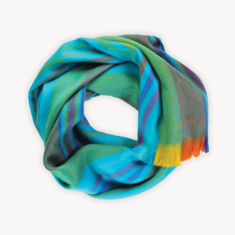 Alpaca Scarf - Tropical Multi Stripe