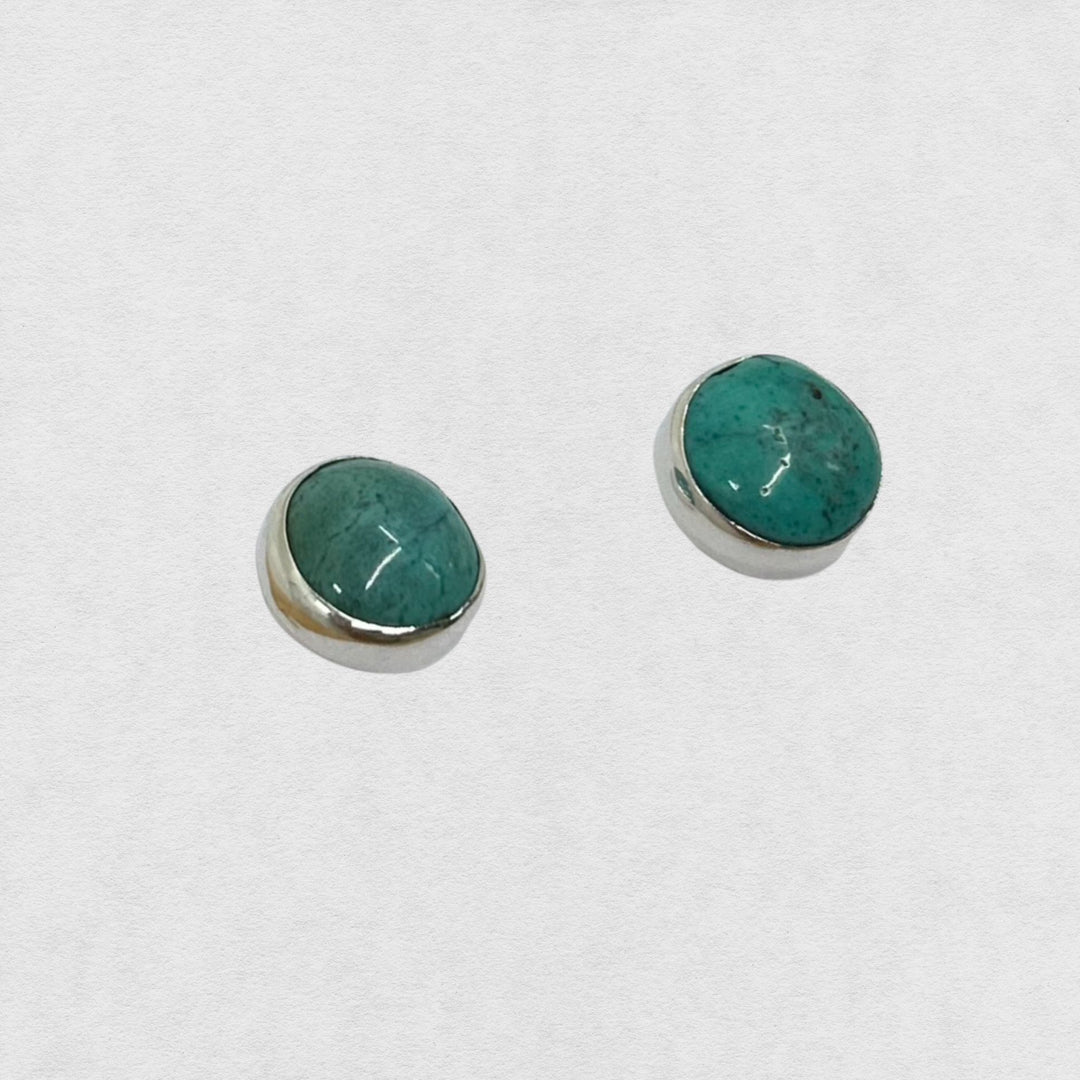 Round Turquoise Studs