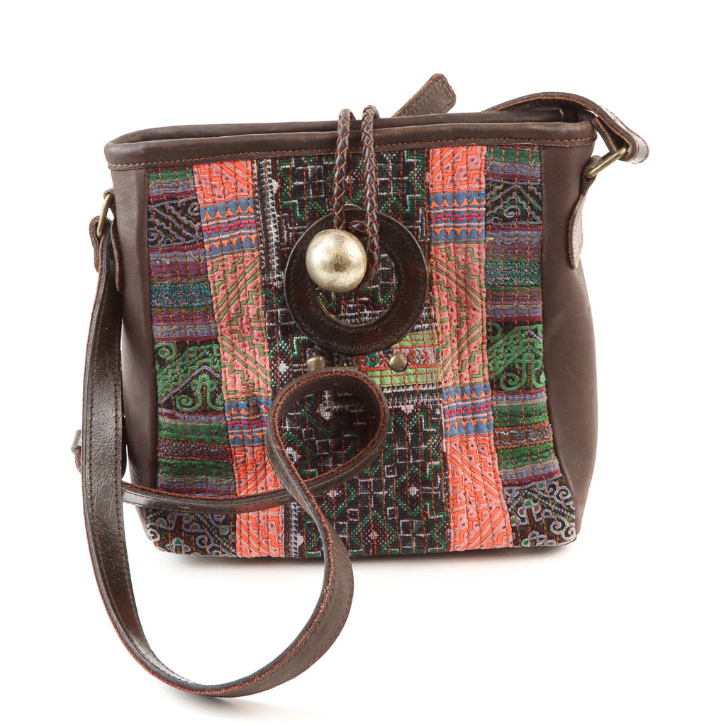Hmong Hill Tribe Leather Bag