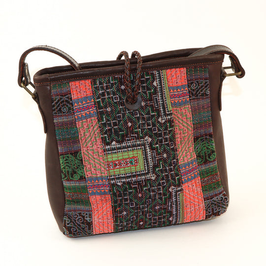 Hmong Hill Tribe Leather Bag