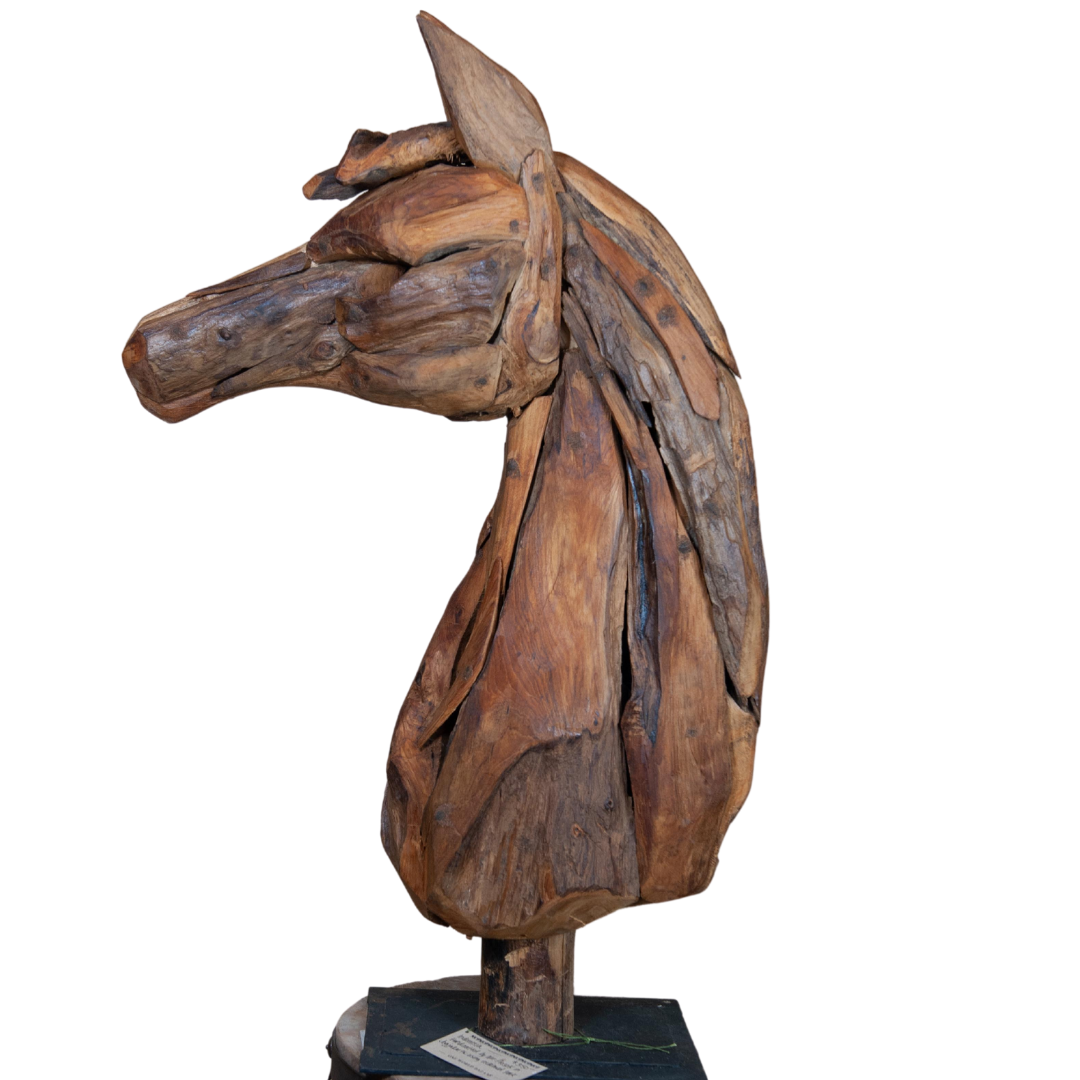 Grande Tête De Cheval - Sur Socle En Fer