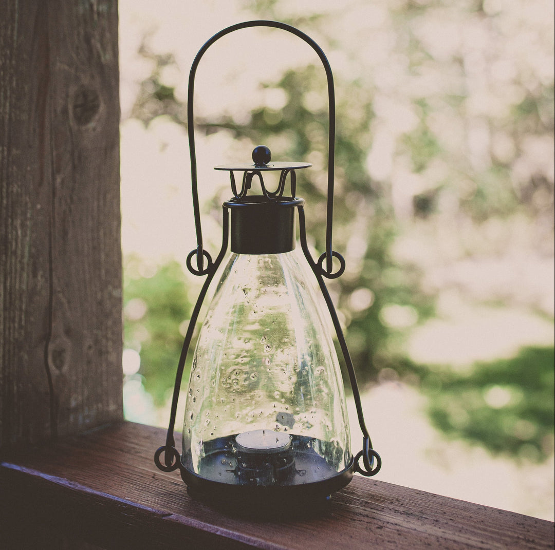 Hanging Metal Glass Lantern
