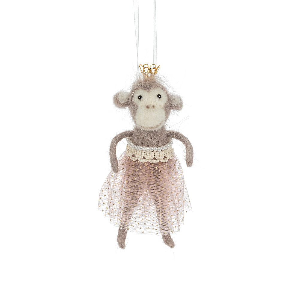 Ornament - Monkey in Party Crown