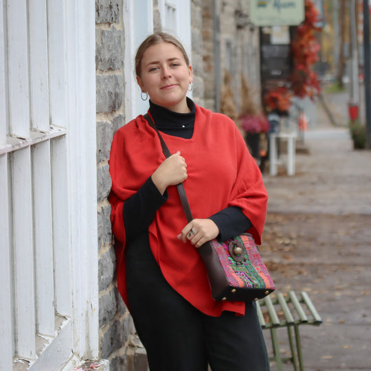 Hmong Hill Tribe Leather Bag