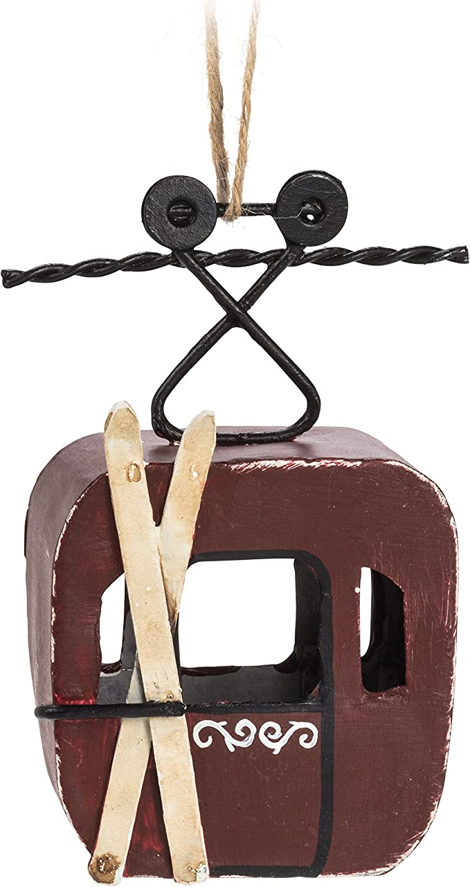 Red Cable Car Christmas Ornament