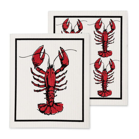 Torchon Suédois - Homard - Lot de 2
