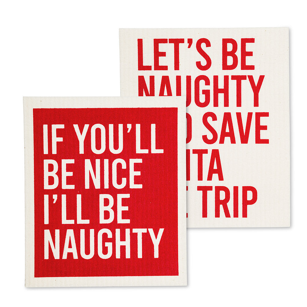 Swedish Dishcloth - Naughty & Nice - Set of 2