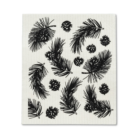 Torchon Suédois - Pomme de Pin & Branche - Lot de 2