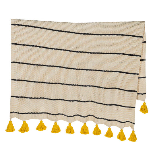 Striped Throw w/ Tassels
