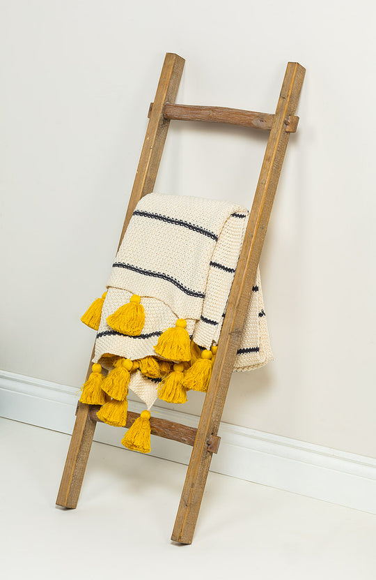 Striped Throw w/ Tassels