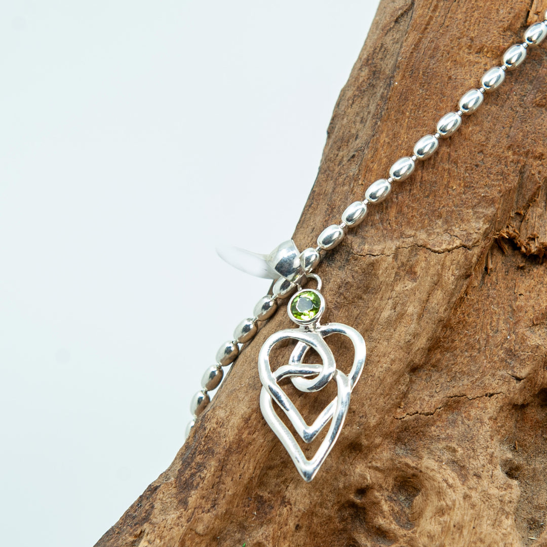 Peridot Heart Pendant