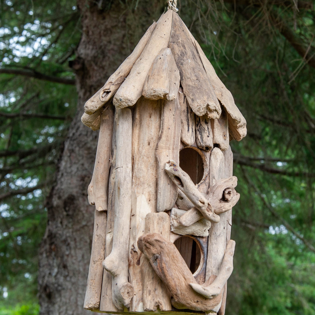 Driftwood Double Birdhouse