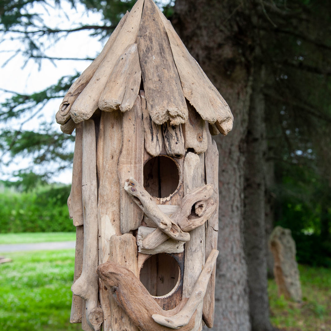 Driftwood Double Birdhouse