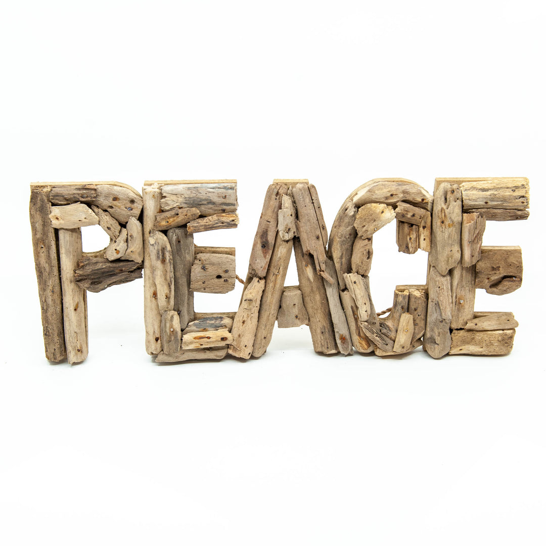 Driftwood "Peace" Sign