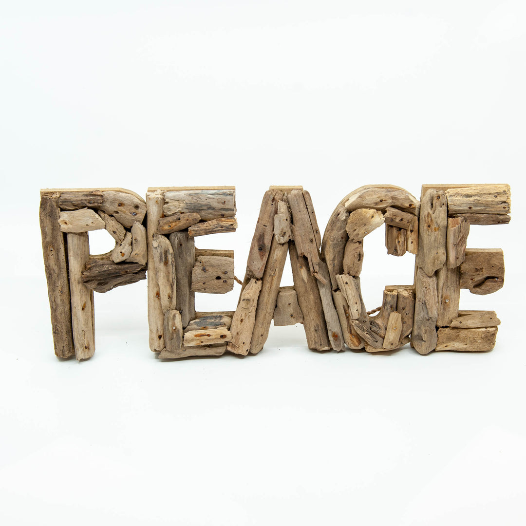 Driftwood "Peace" Sign