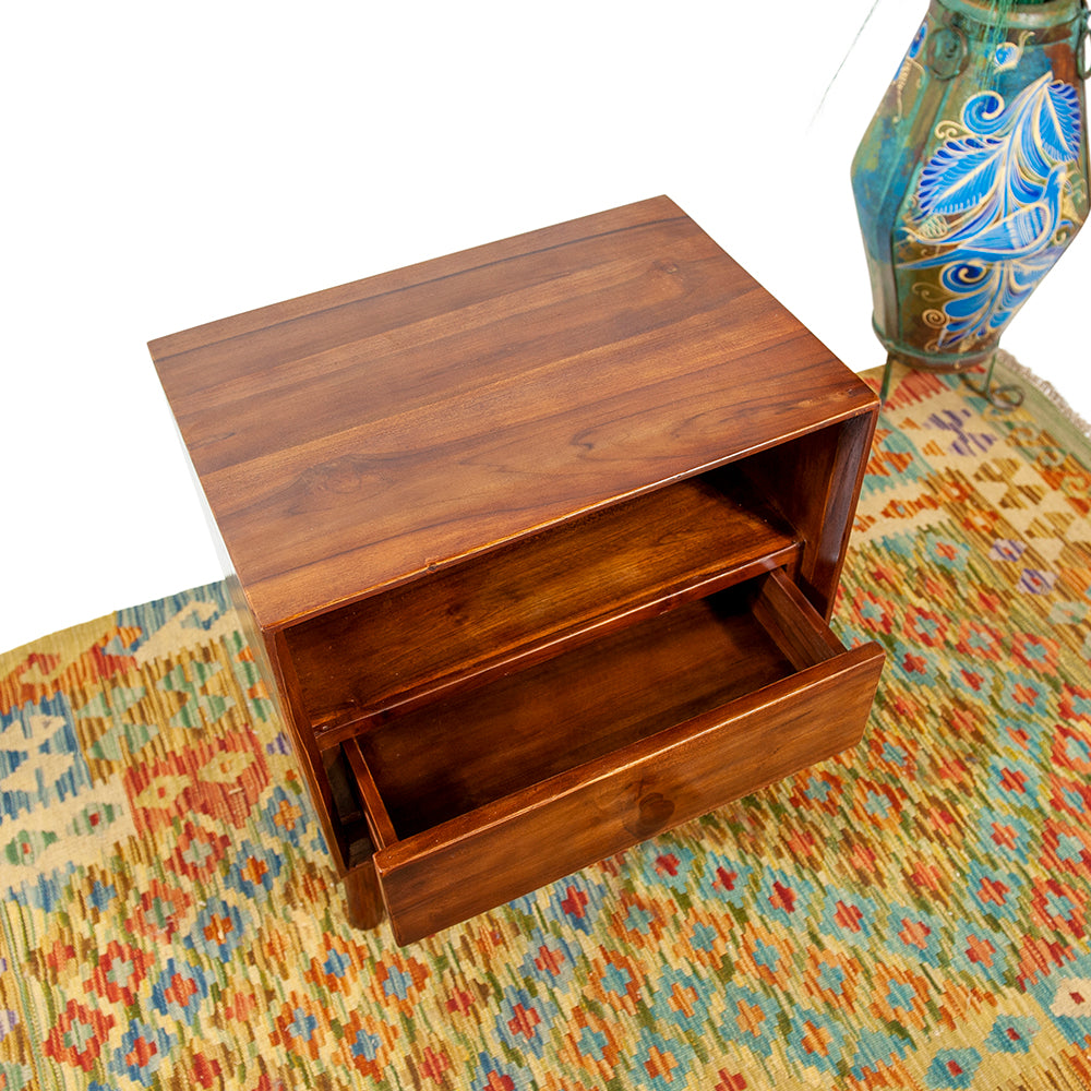 Table de Chevet 'Radio' en Teck