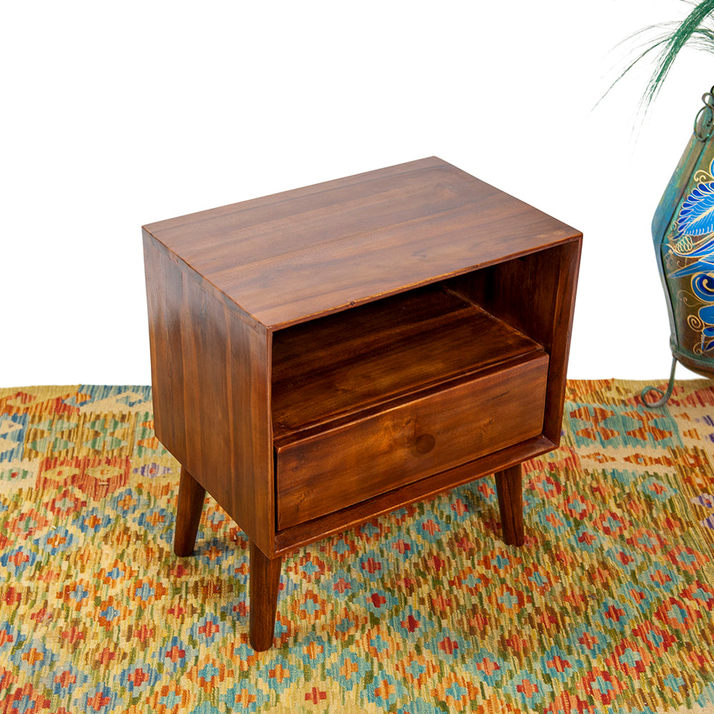 Table de Chevet 'Radio' en Teck