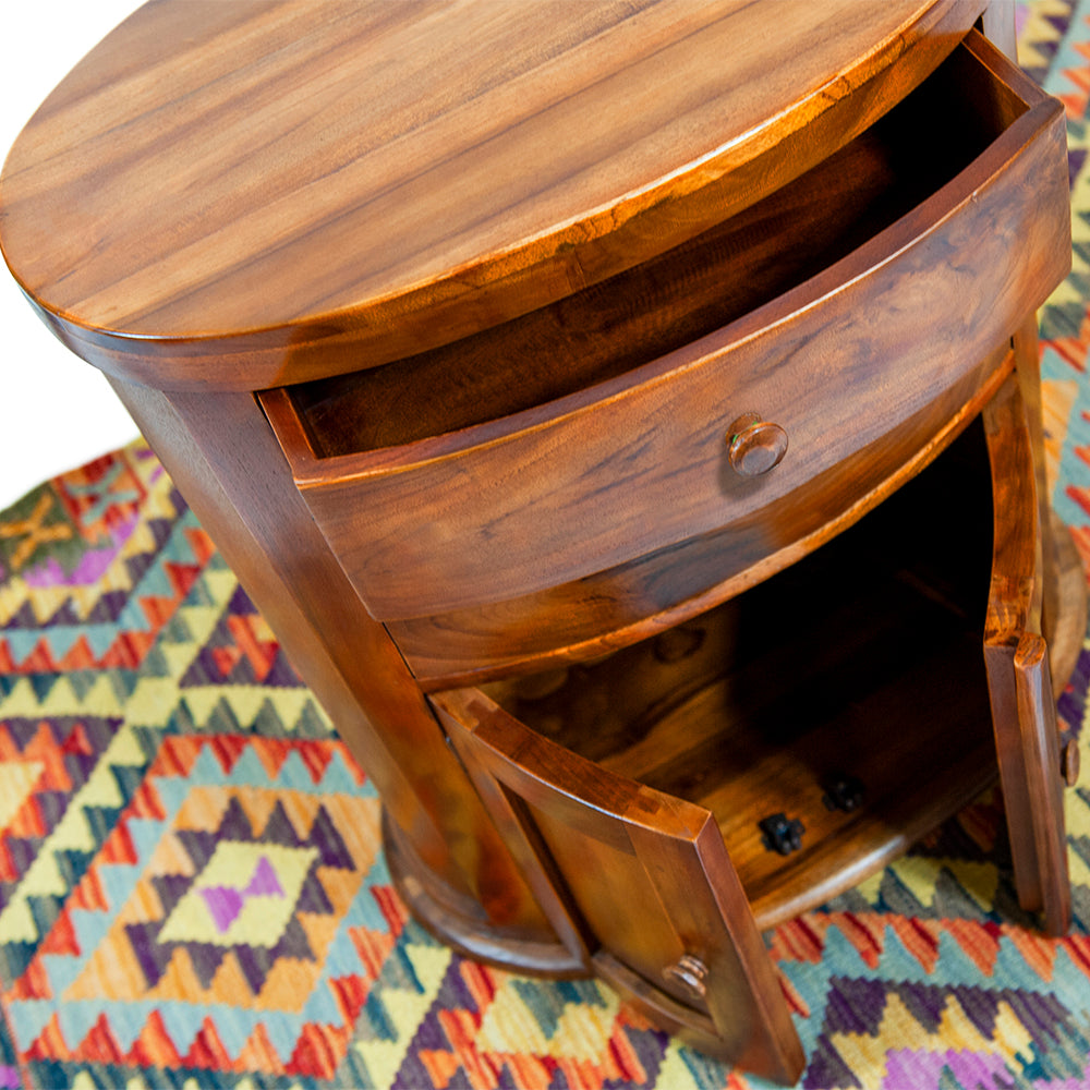 Cabinet ovale en teck