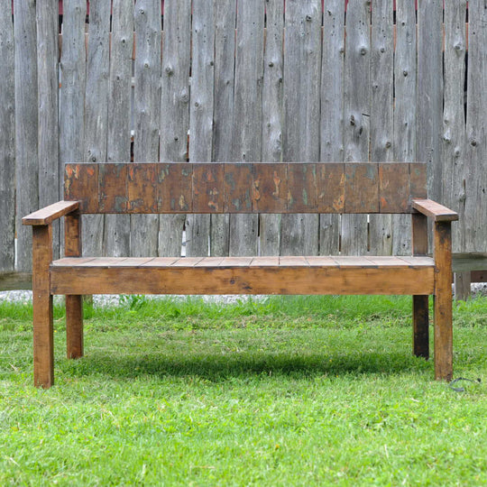 Photo of Long Recycled Wood Bench