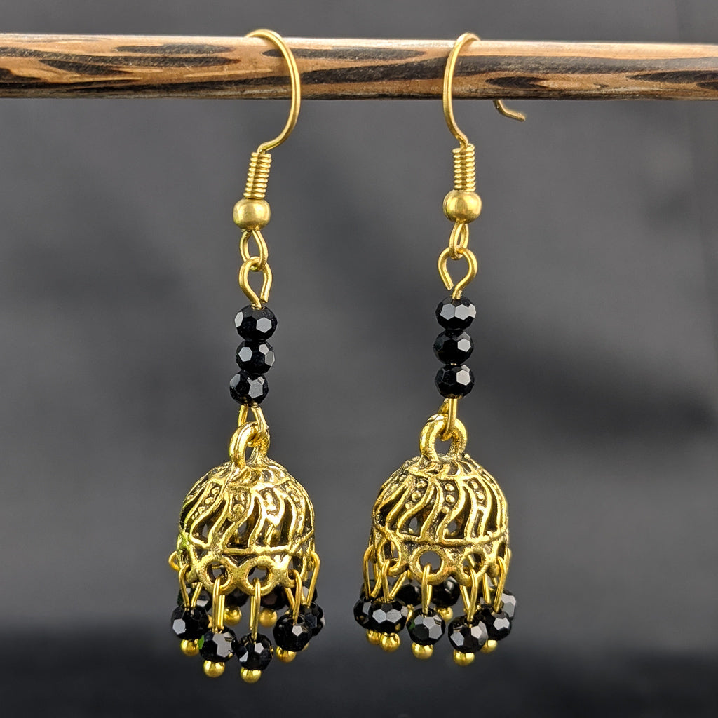 Boucles D'oreilles Pendantes Style Lustre Dorées - Occasion