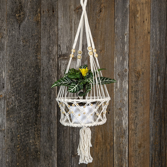 Porte-plantes suspendus en macramé - Simple