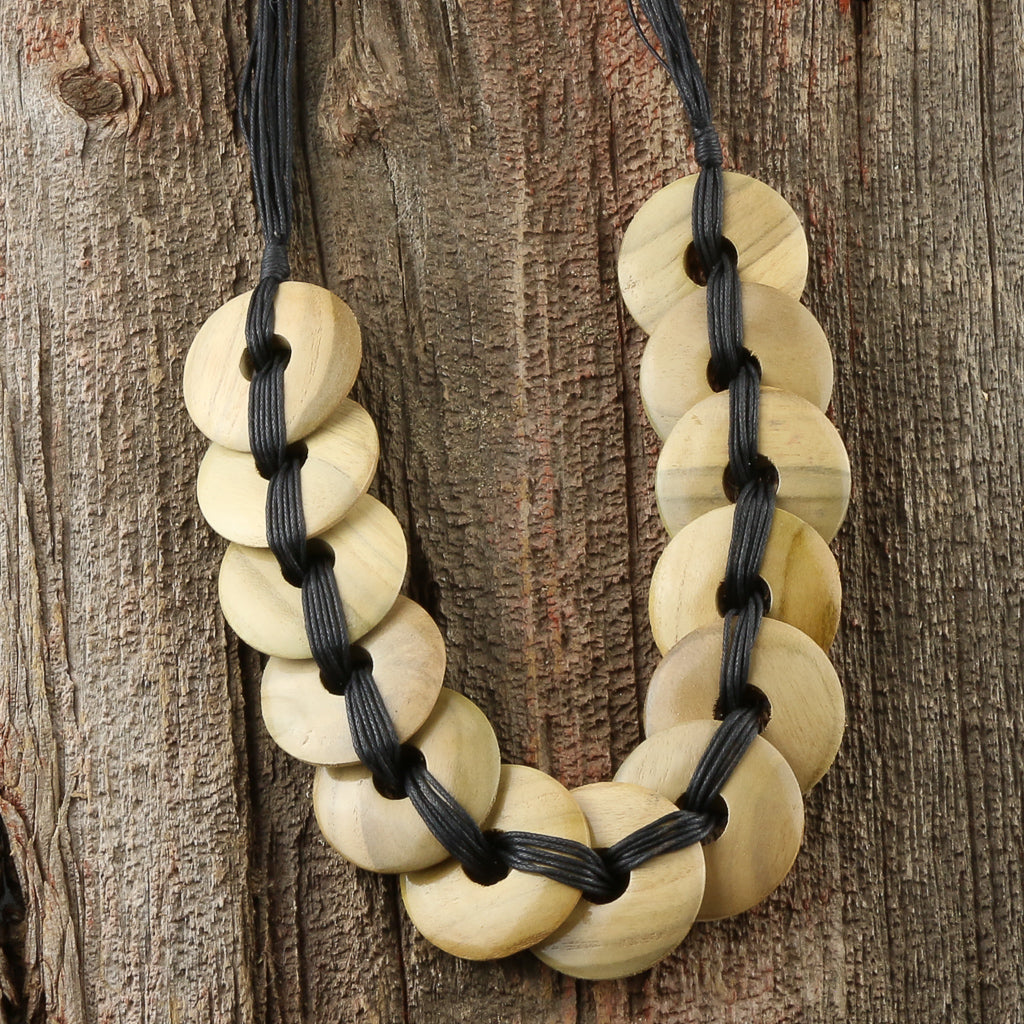 Collier Cercle en Bois - Naturel