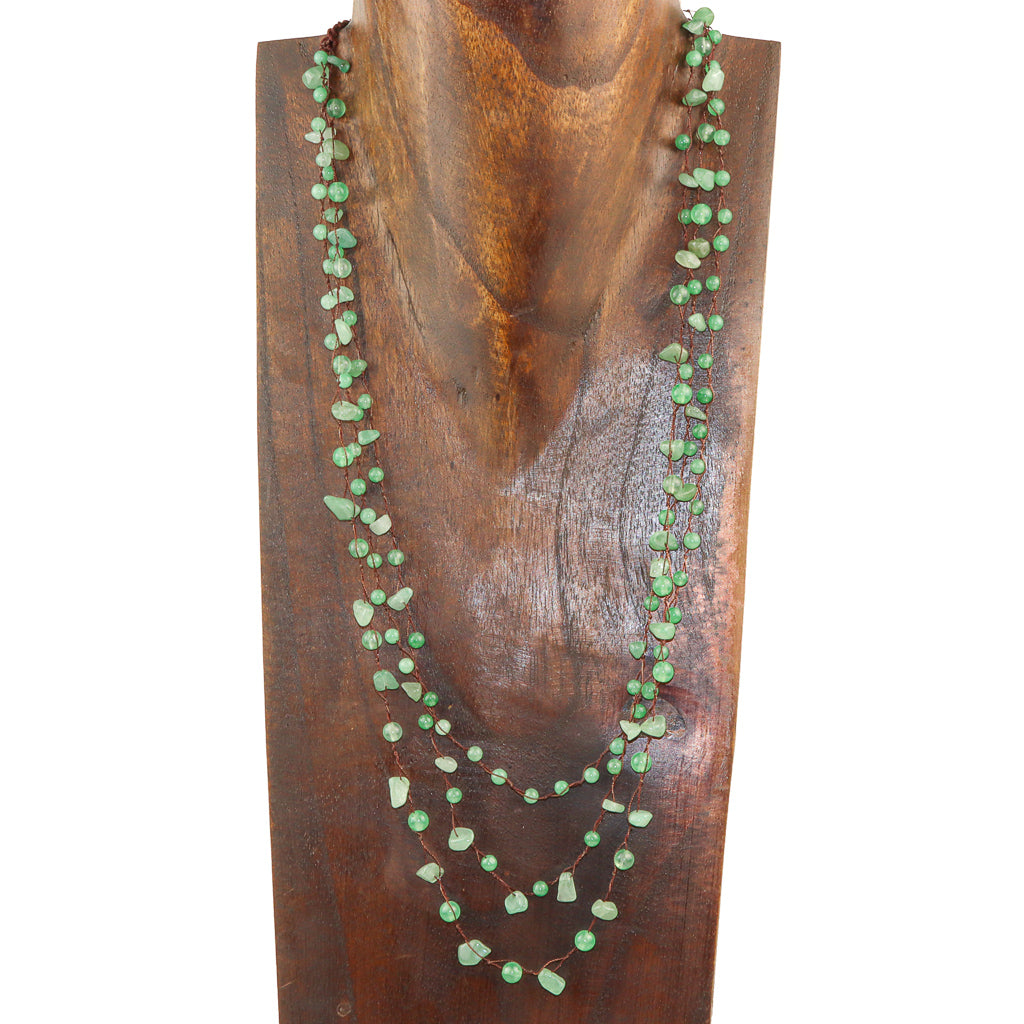 Colliers Multirangs Aventurine Chips & Beads