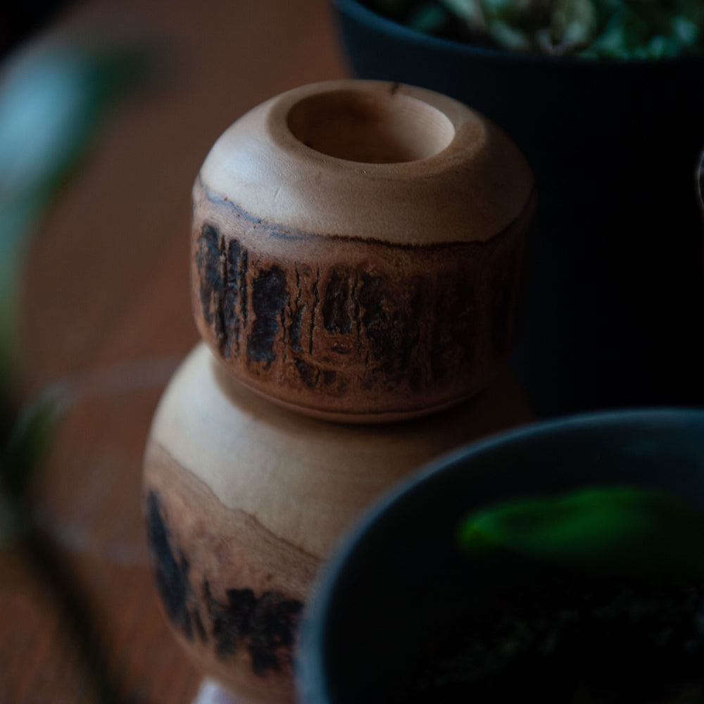 Mango Wood Single T-Lites - XLarge - (Natural Edge)