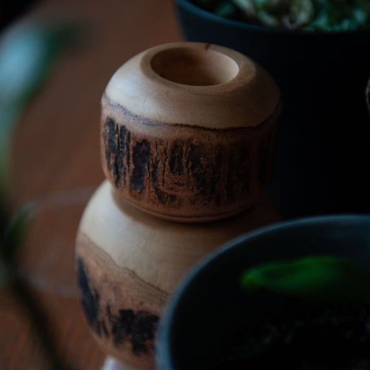 Mango Wood Single T-Lites - XLarge - (Natural Edge)