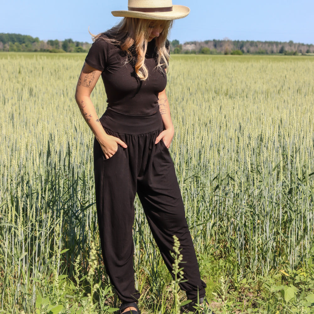 Harem Jersey Pant with Pockets - O/S