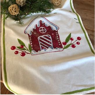 Flour Sack Kitchen Towel - Gingerbread House