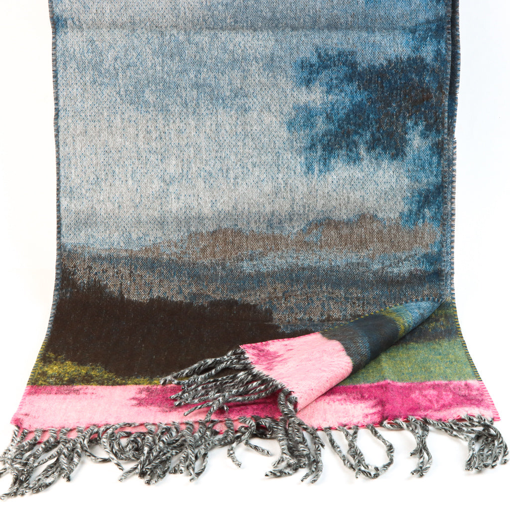 Cashmere Feel Scarf - Blue