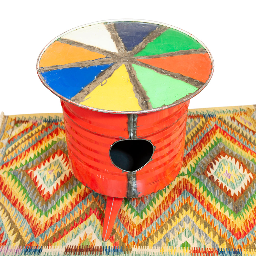 Recycled Oil Drum Circular Table