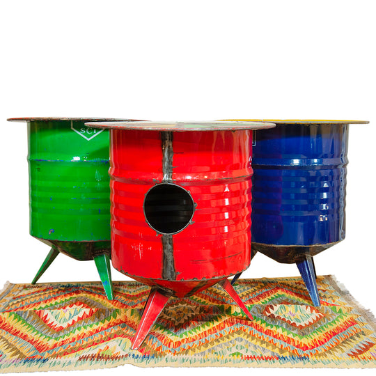Recycled Oil Drum Circular Table