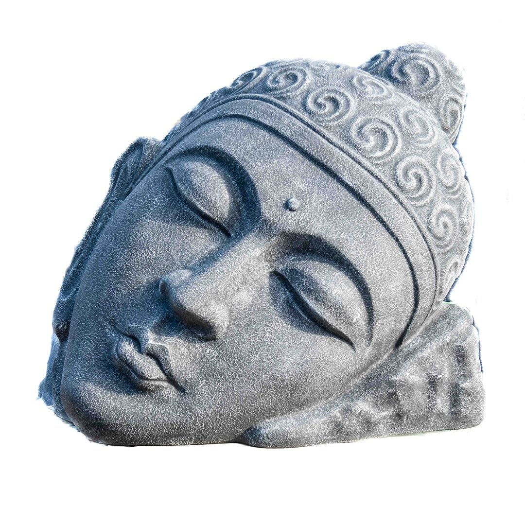 Tête de bouddha rêvant en terrazzo