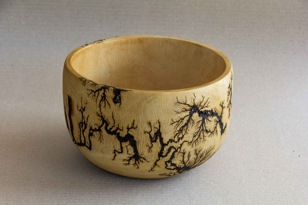 Bol à choc électrique en bois de manguier - 8"