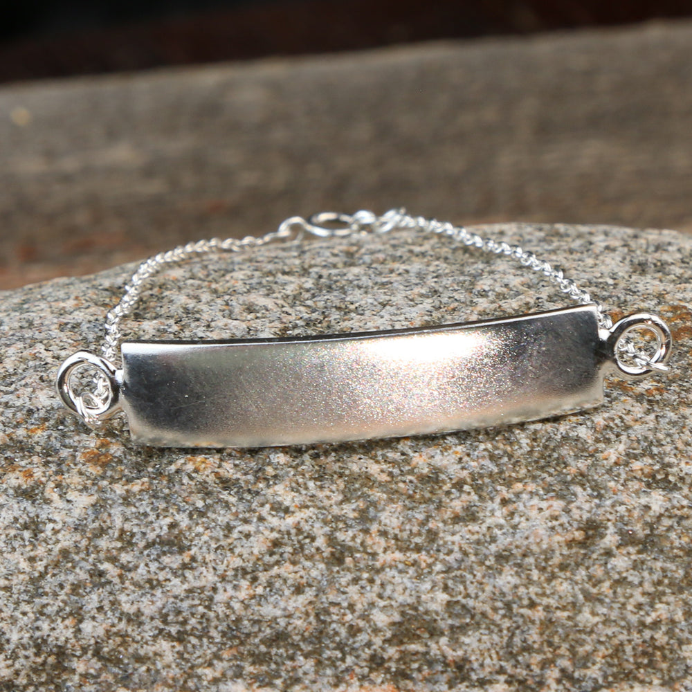 Bracelet rectangle en argent