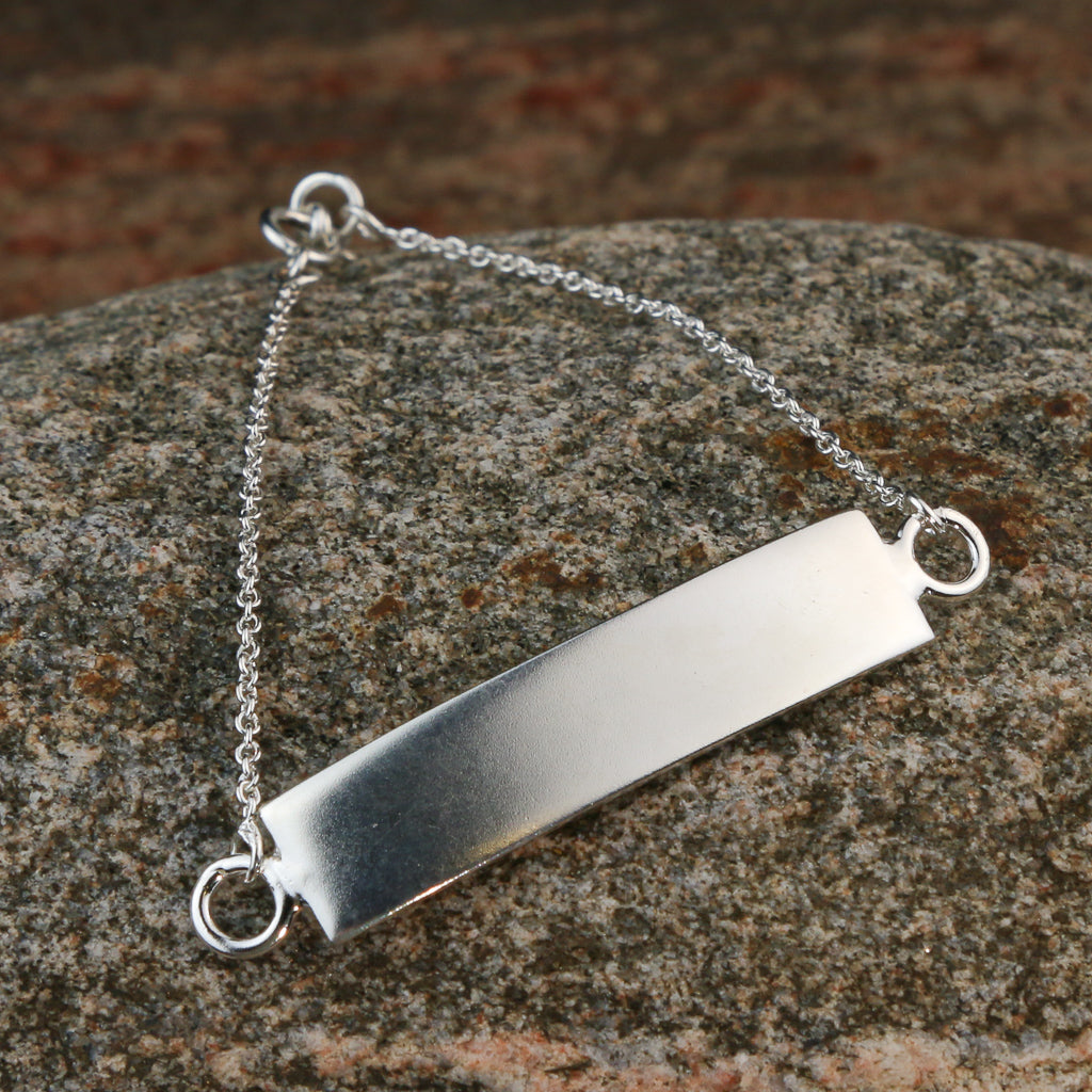 Modern Minimalist Sterling Silver Rectangle Bracelet