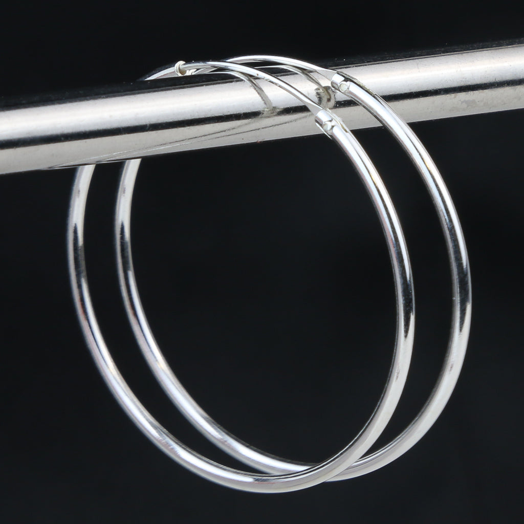 Silver Hoop Earring (35mm)