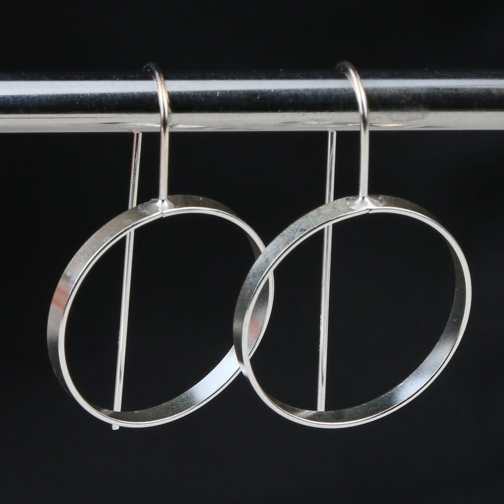 Silver Open Circle Earring