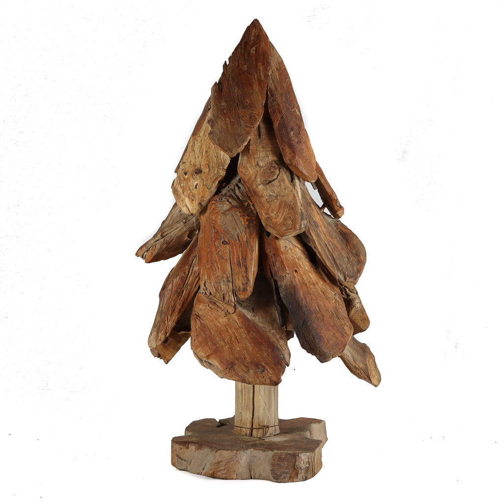 Arbre en bois de teck récupéré, 24"