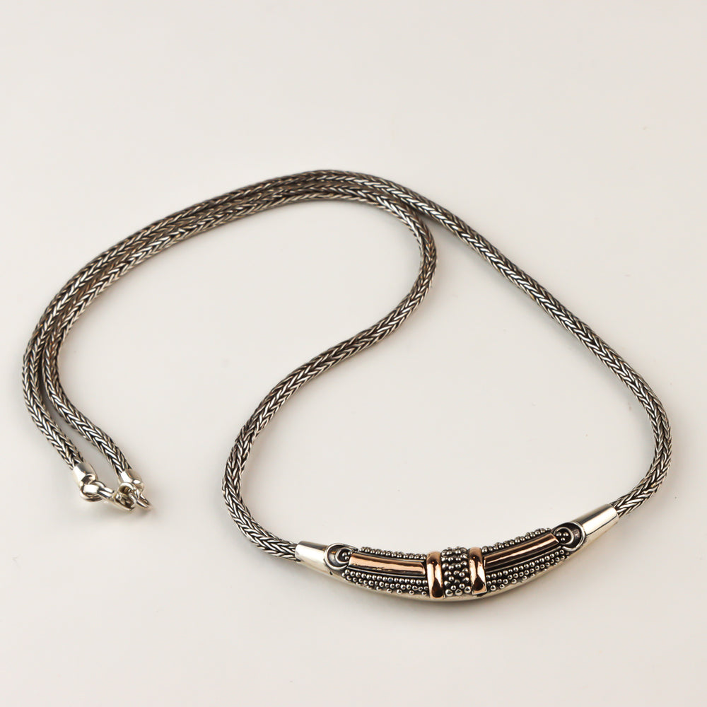 Collier Argent & Cuivre Sétaire - Point