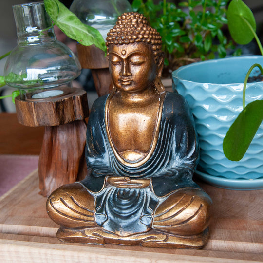 Bouddha en résine - Bleu