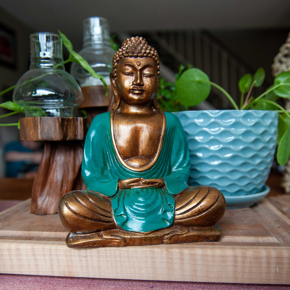 Bouddha en résine - Bleu