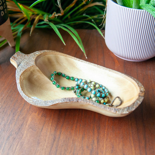 Bol en forme de poivre en bois de manguier