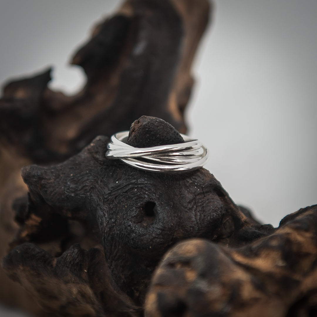 Thai Twist Band Sterling Silver Ring