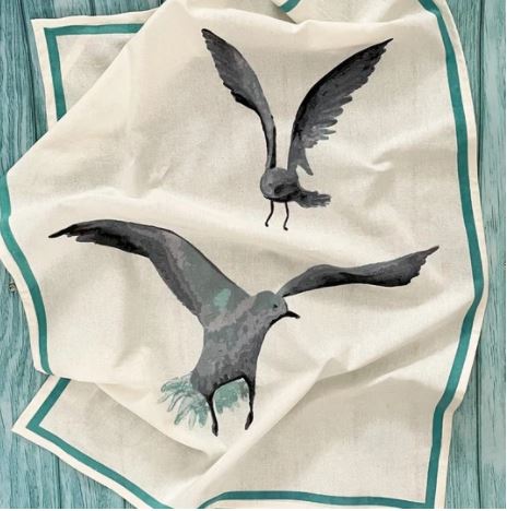 Seagull, Flour Sack Kitchen Towel, Set of 2