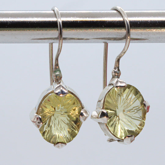 Lemon Quartz Dangle Earrings